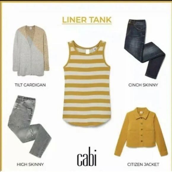 Cabi Sleeveless Striped Liner Tank Size S - Picture 4 of 6